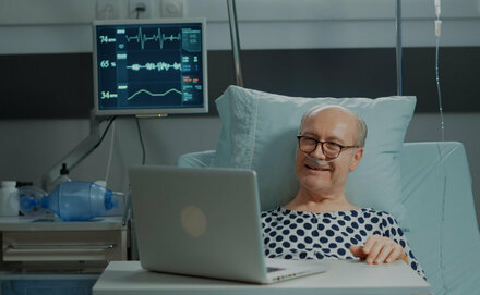 Abbildung WLAN, Patienten-TV